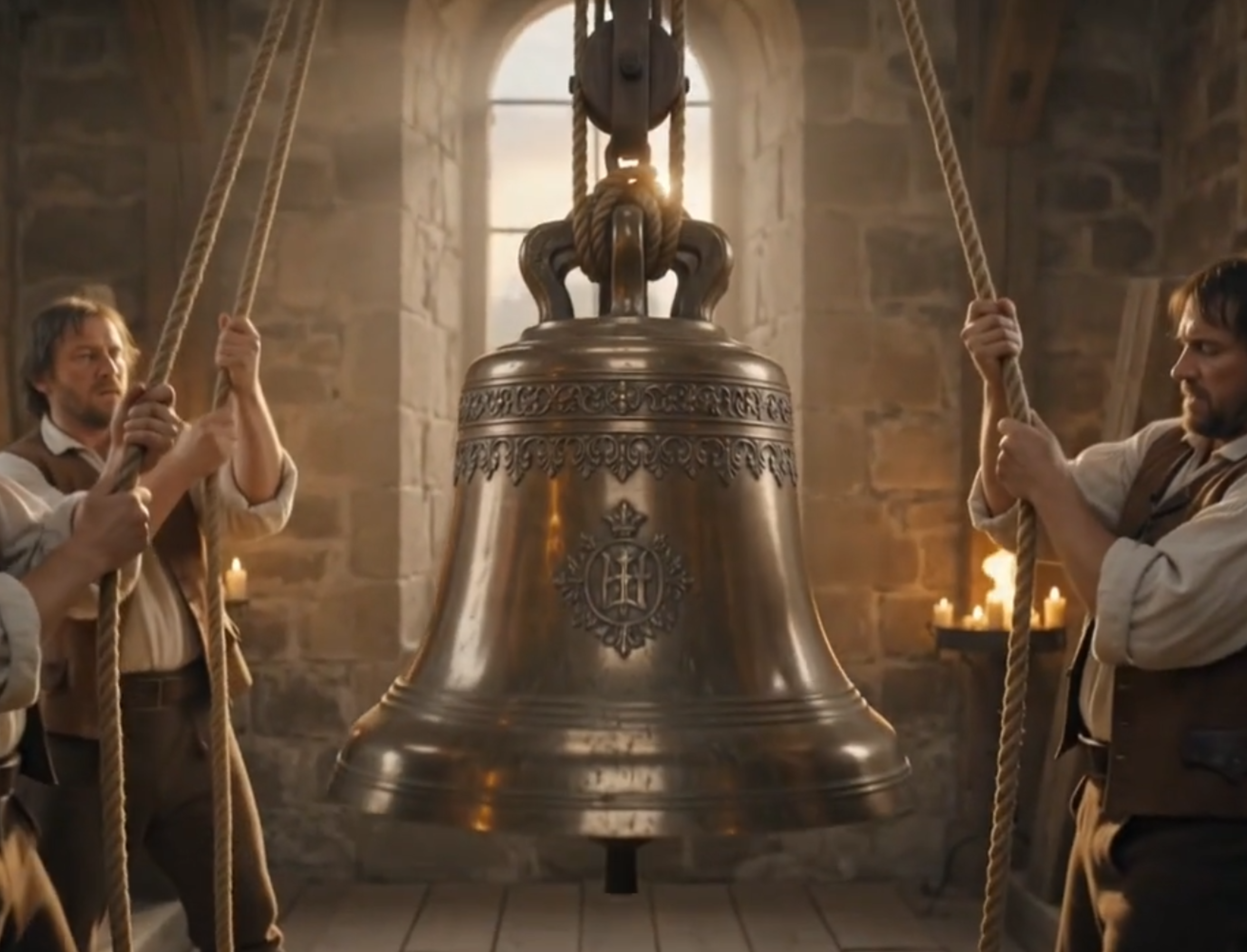 Still from the video piece on Schiller's Song of the Bell
